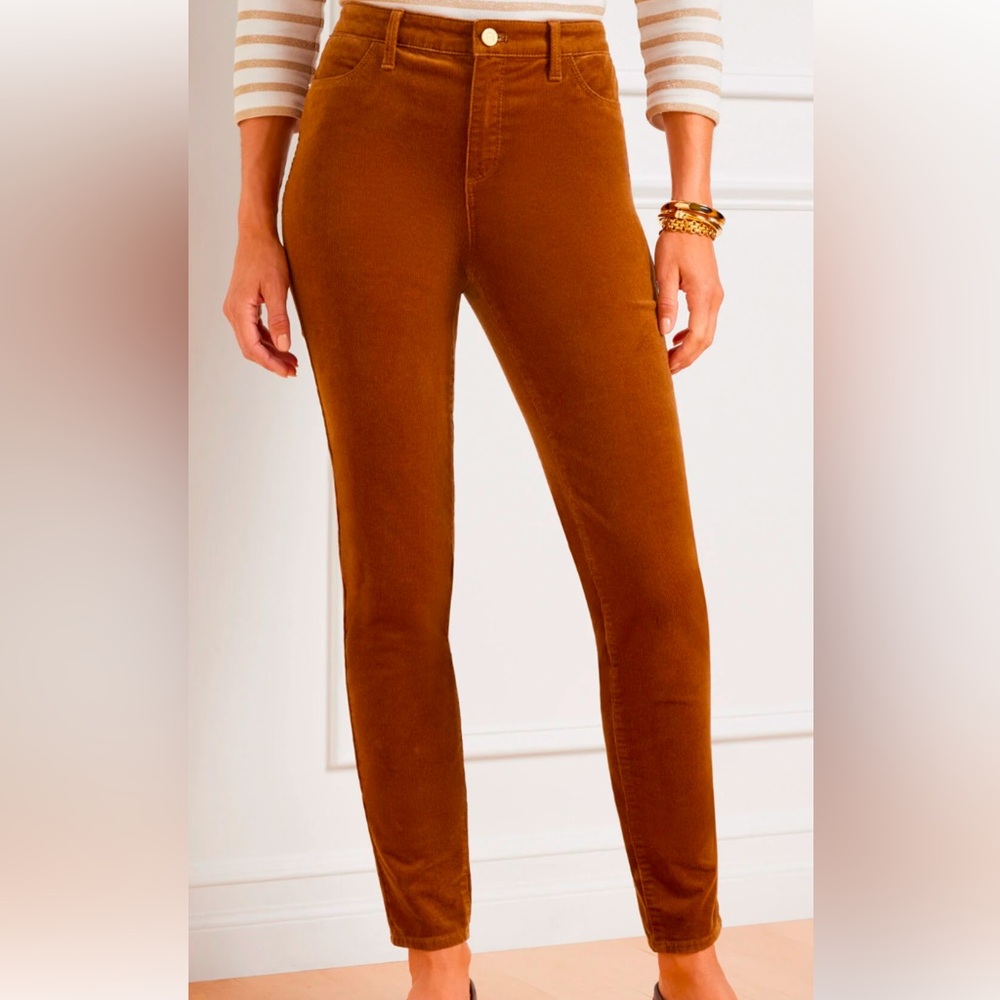 Talbots Brown Corduroy High-Waisted jessings